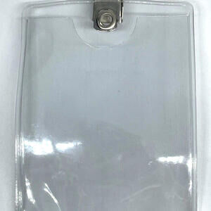 Clear Vinyl Vertical ID Badge‎ Holder Alligator Clip 2.5 x 3.5 LOT of 110